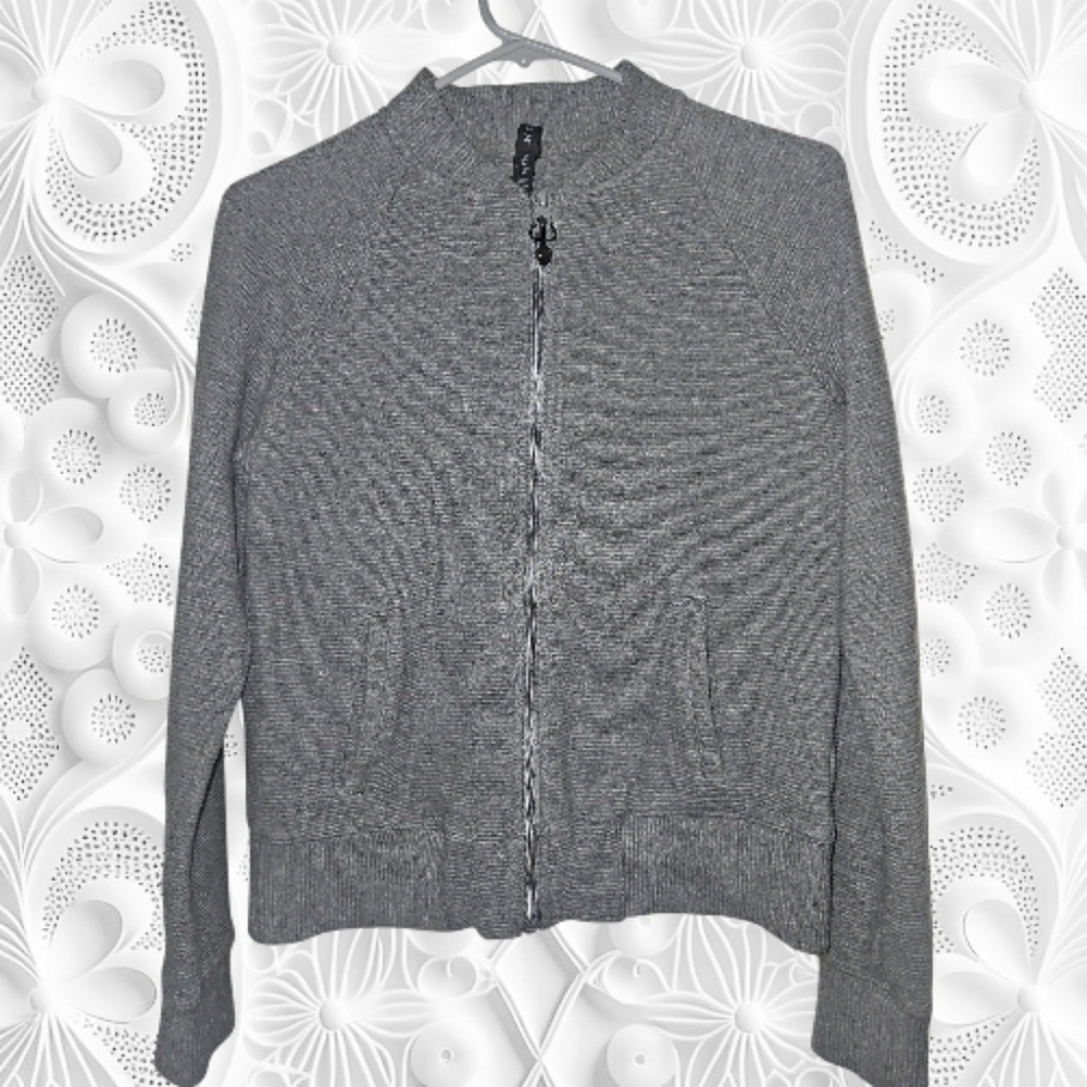GAIAM Heather Gray Zip-Up Jacket